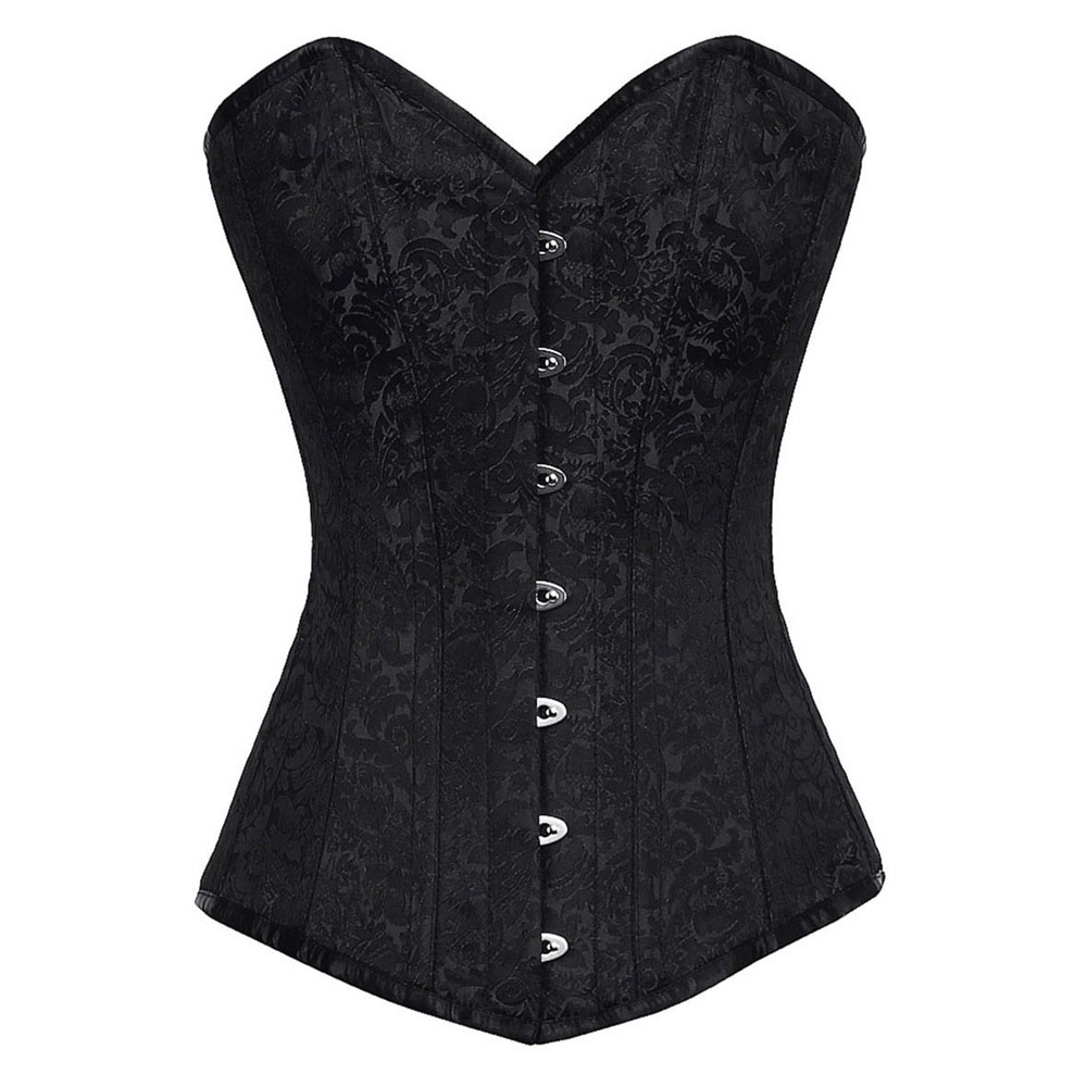 Attitude Corsets - Elodiron Vollbrust Korsett - Single bone - waist reducing - Schwarz